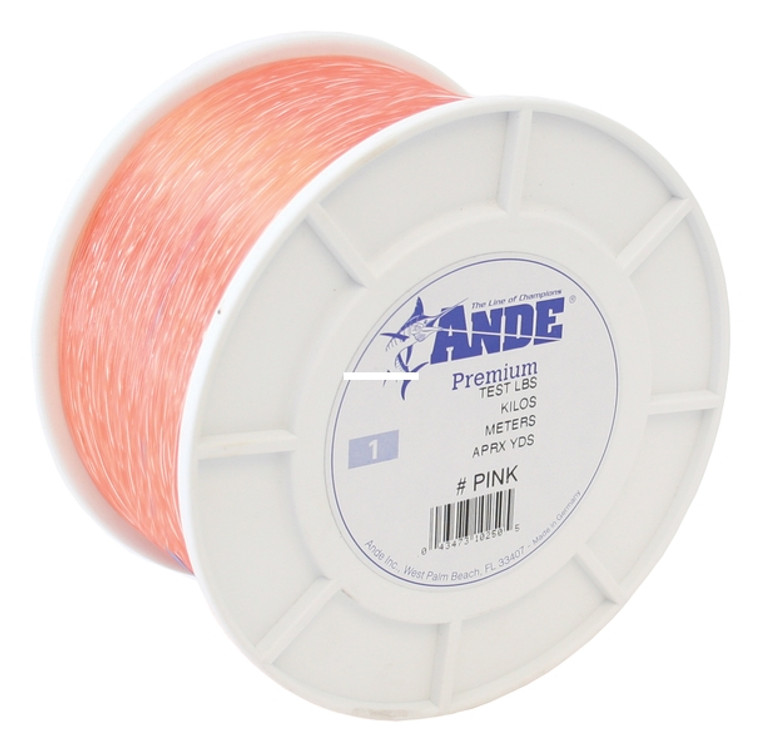 Ande Premium Monofilament - 1 lb Spool Pink 15 lb