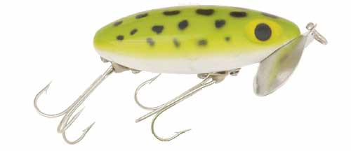 Arbogast Jointed Jitterbug - 5/8oz 3.5'' Frog/Wht Belly