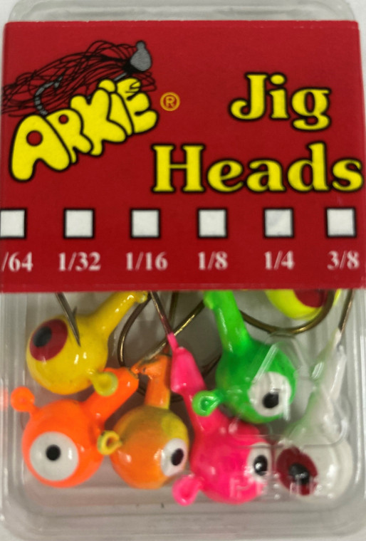 Arkie Double Eye Jig Head - 1/16oz Assort 10pk