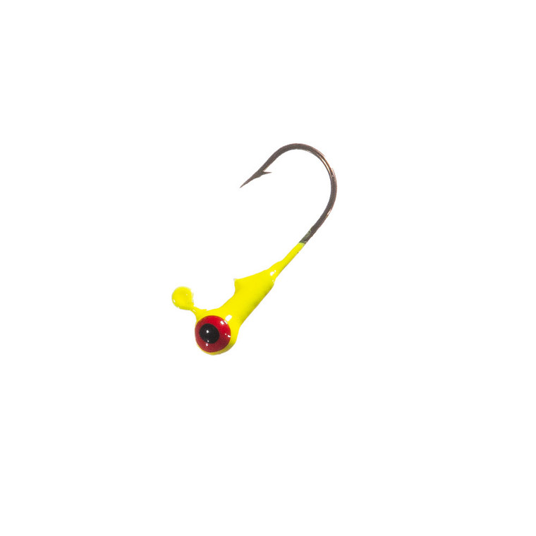 Arkie Double Eye Jig Head - 1/32oz Chartreuse 10pk