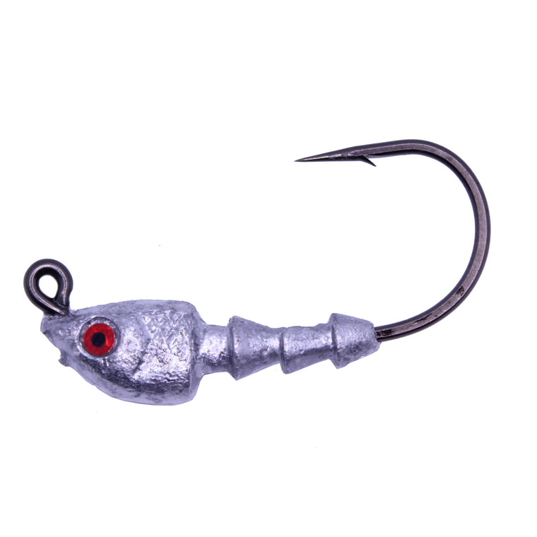 Bass Assassin SW Jigheads - 1/8oz Lead/Red Eye 4pk
