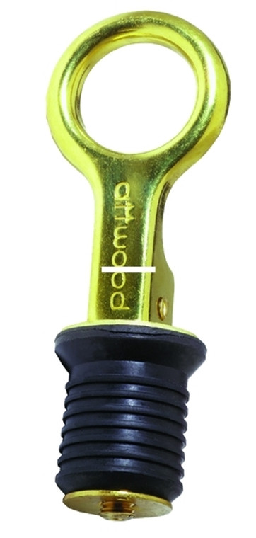Attwood Snap Drain Plug - Brass Snap-Handle