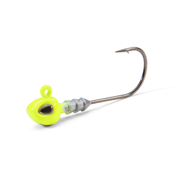 Berkley F19 Hybrid Jighead - 1/8oz 3/0 Chartreuse 4pk