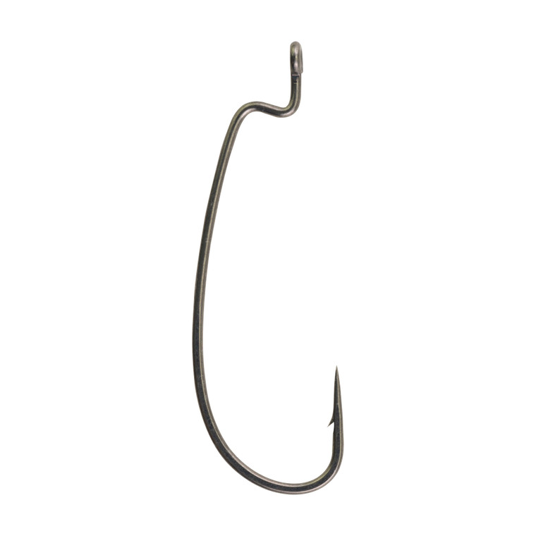 Berkley F19 Offset Worm Hook - 4/0 Smoke Satin 6pk