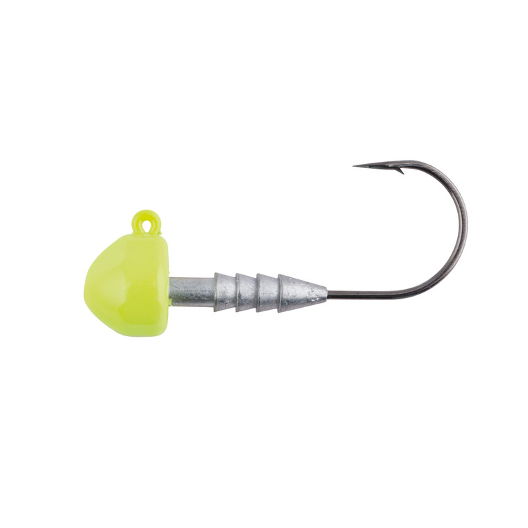 Berkley Half Head Jigs - 1/4oz 2/0 Chartreuse 6pk