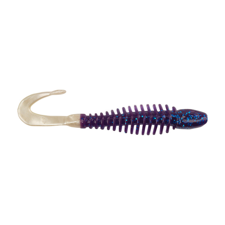 Berkley PB Curly Bones - 4'' Electric Blue/White 8pk