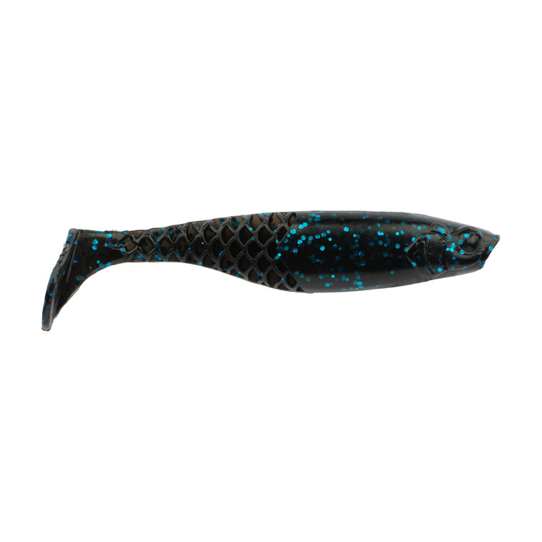 Berkley PB PaddlinPwrStinger - 3.5'' Black Blue Fleck 7pk