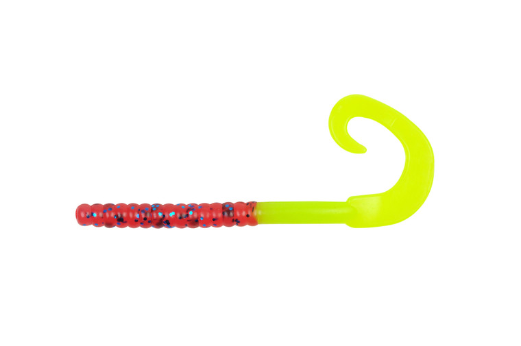 Berkley PB Power Worms - 7'' Plum/Chartreuse 13pk