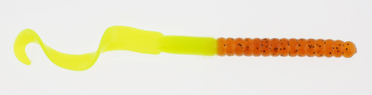 Berkley PB Power Worms - 7'' Pumpkin Chartreuse 13pk