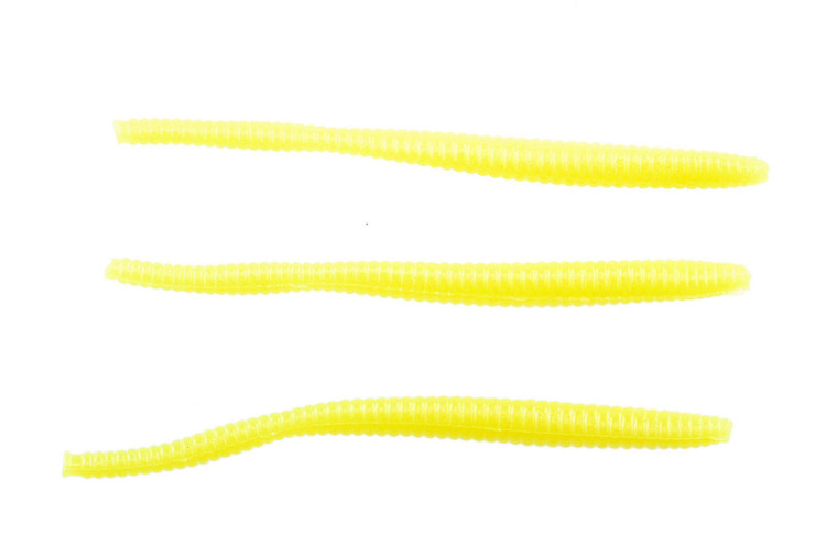 Berkley PB Pwr Flt Trout Wrm - 3'' Chartreuse 15pk