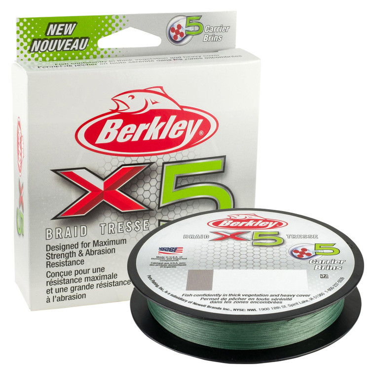 Berkley x5 Braid - 164 yd Low-Vis Green 20 lb