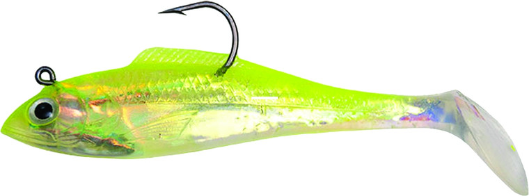 Betts Billy Bay Halo Shad - 1/4oz Chartreuse 3pk