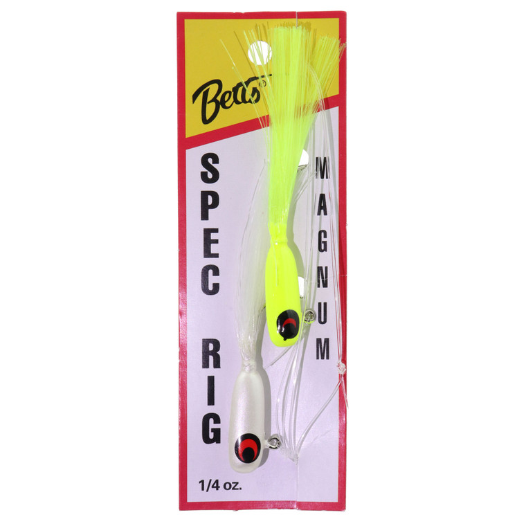 Betts Spec Rig - 1/4oz White/Chartreuse 2pk