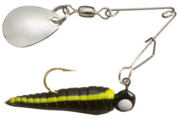 Betts Spin Split Tail - 1/16oz Blk/Ylw Str 12/cd