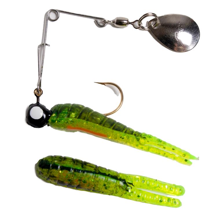 Betts Spin Split Tail - 1/8oz Cht Crawfish Glit 12cd