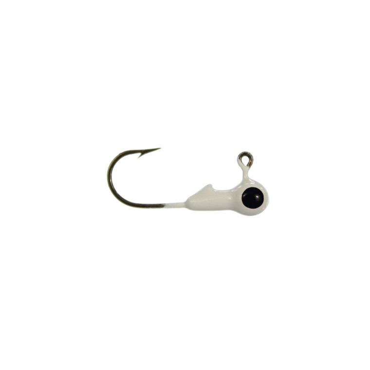 Big Bite Big Bite Jig - 1/32oz Wht/Blk Eye 10pk