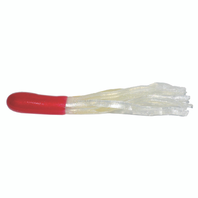 Big Bite Crappie Tube - 1.5'' Red/Pearl 10pk