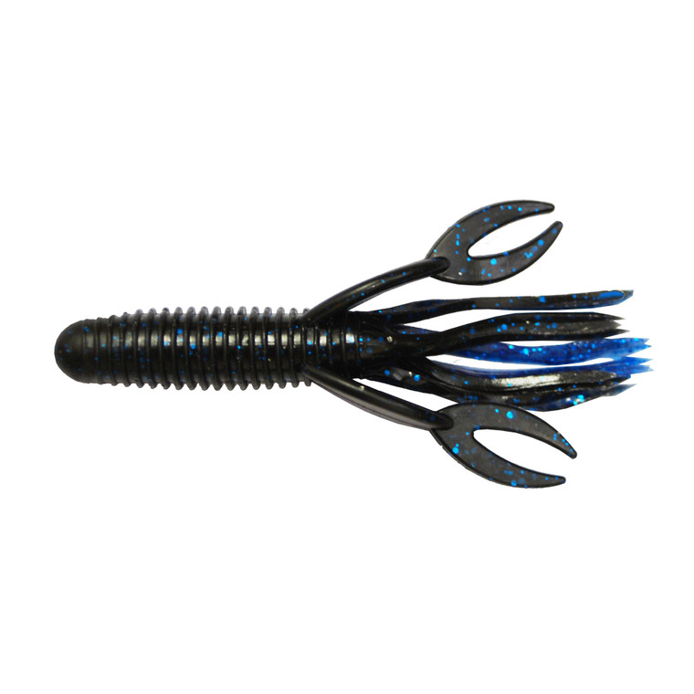 Big Bite Craw Tube - 4'' Blk Bl/Ele Bl Lam 8pk