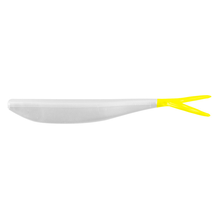 Big Bite Slim Minnow - 4'' Pearl/Cht Tail 10pk