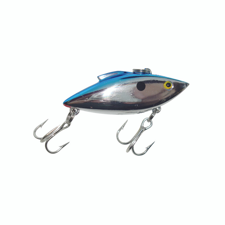 Bill Lewis Tiny-Trap - 1/8oz Chrome Blue Back