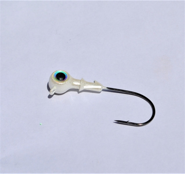 Blue Water Candy - Jumbo-Eye Jig Head - 1/8oz White 3pk