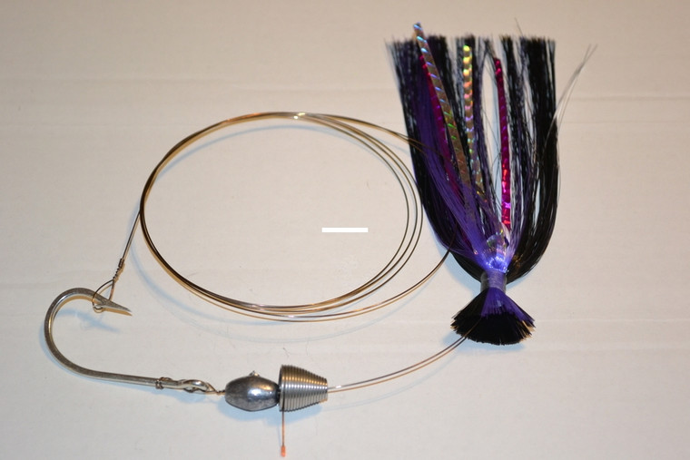 Blue Water Candy - Sktd Ballyhoo Rig - 1oz Purple/Black