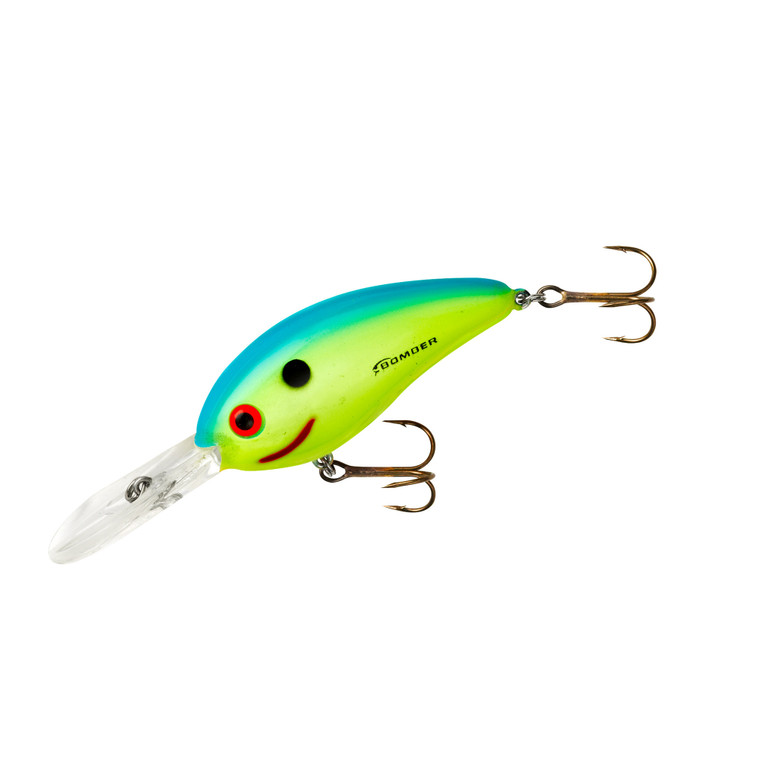 Bomber Fat Free Shad Jr - 5/8oz 2.5'' Chartreuse Blue