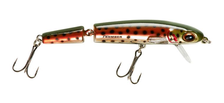 Bomber Jointed Wake Minnow - 5.375'' Rainbow Trout