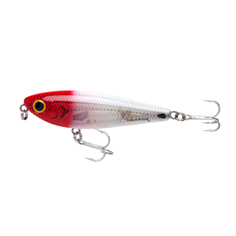 Bomber Saltwater Badonk Hi P - 3/4oz 4'' RedHdFlshTopwater
