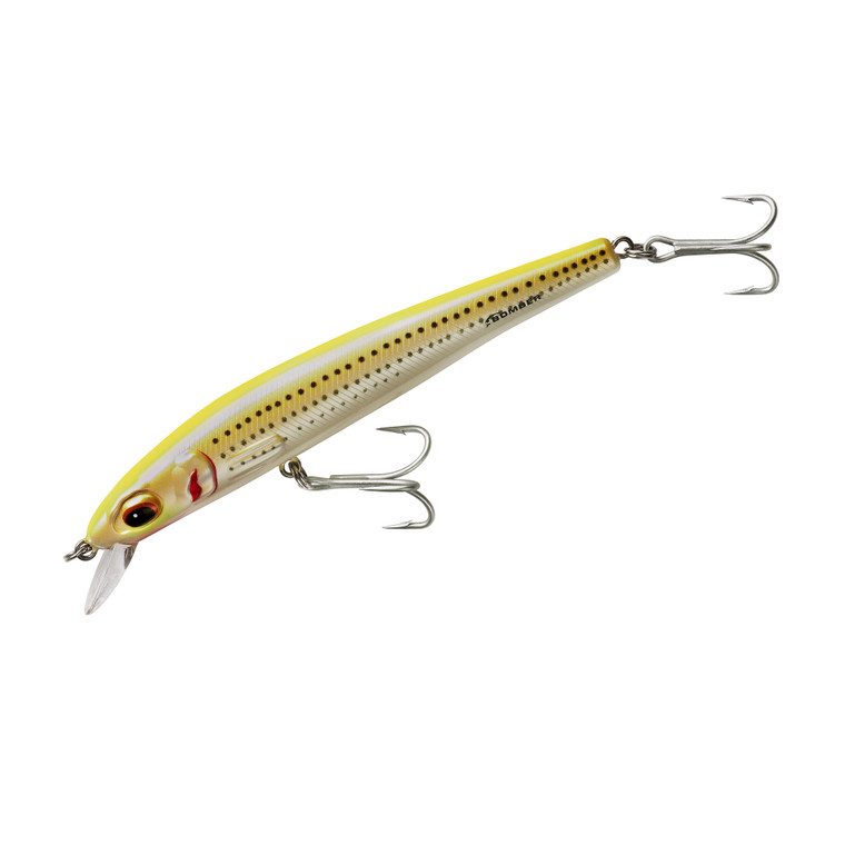 Bomber Saltwater Long Shot - 1.75oz 7'' Pearl/Ylw