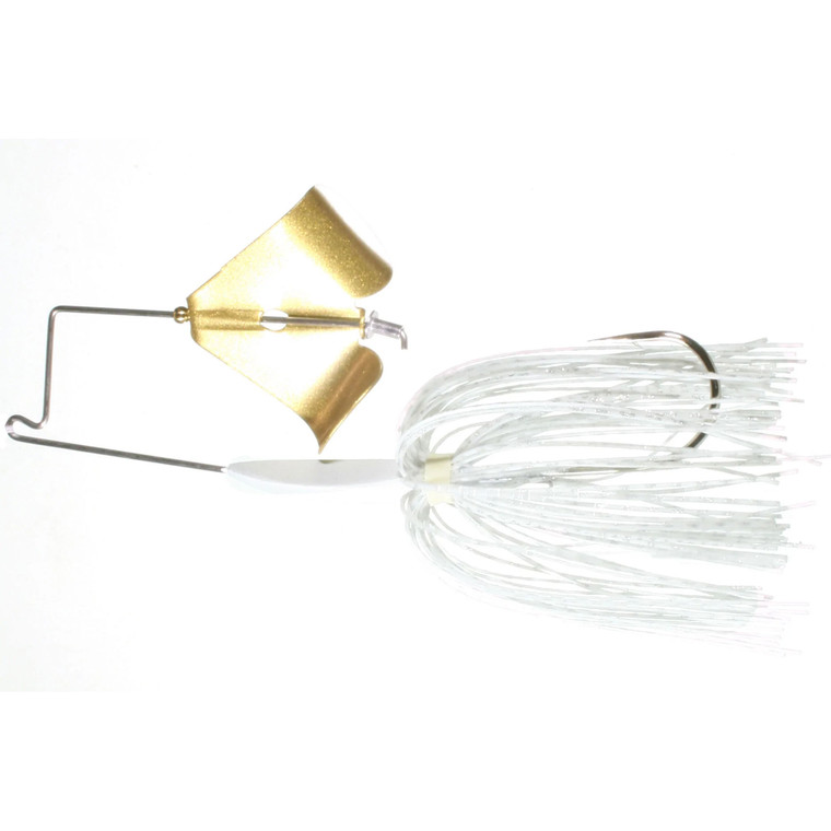 Boogerman Buzz Bait - 1/2oz White/Gold Blade