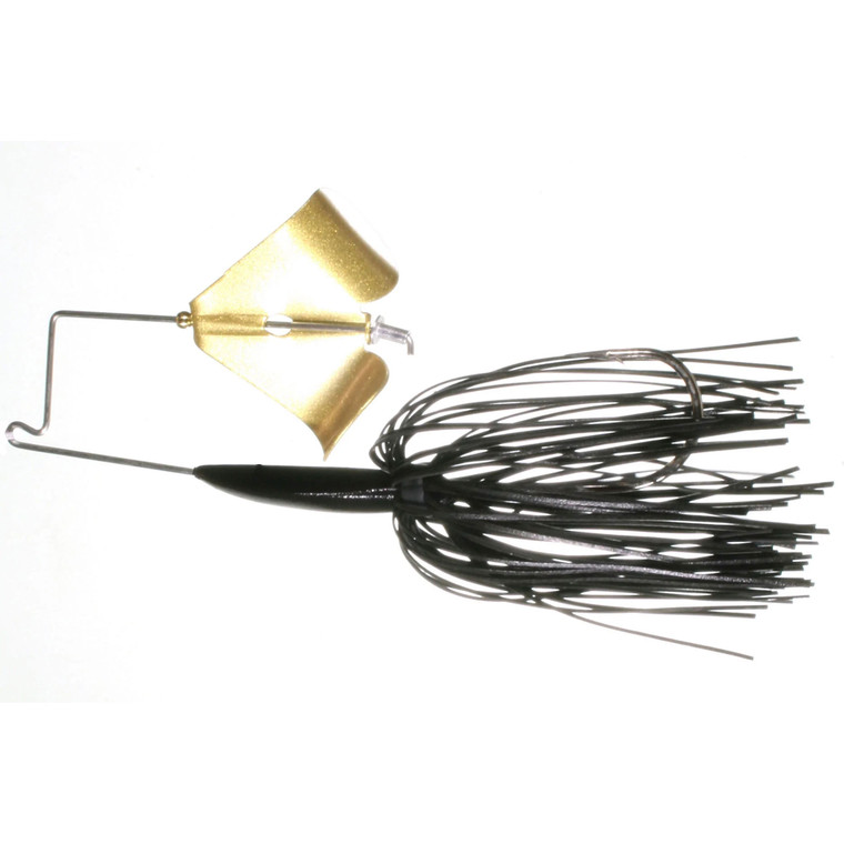 Boogerman Buzz Bait - 1/4oz Black/Gold Blade