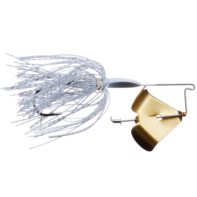 Boogerman Buzz Bait - 1/4oz Gold; White