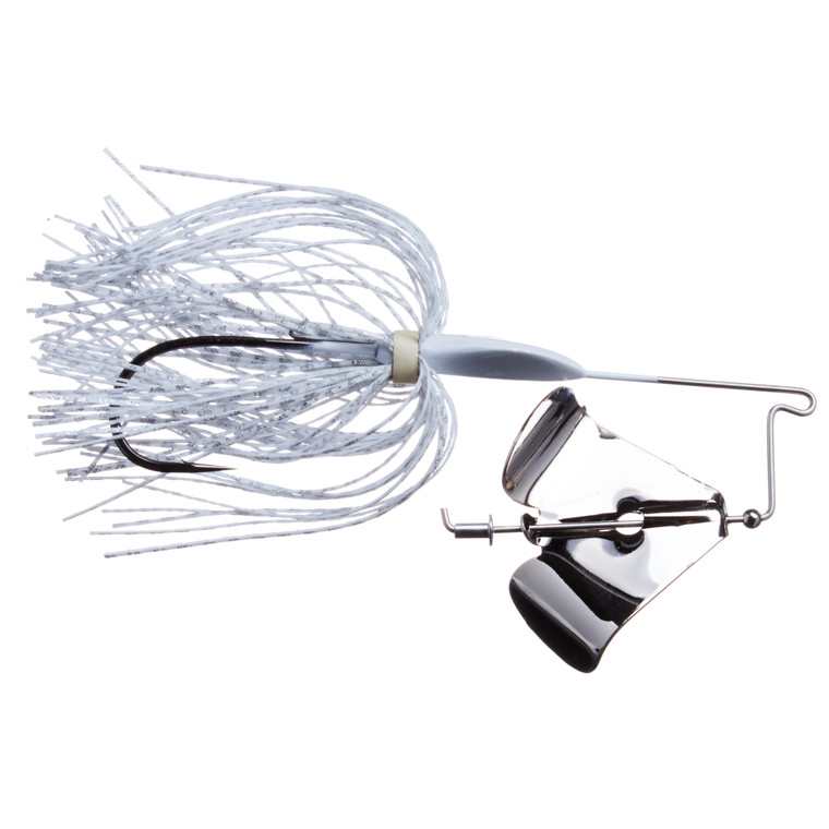Boogerman Buzz Bait - 1/4oz Nickel; White