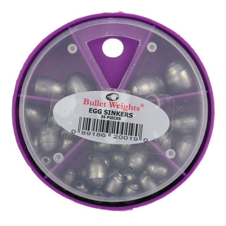 Bullet Weight Skillet Assort - Egg Sinker 35pc
