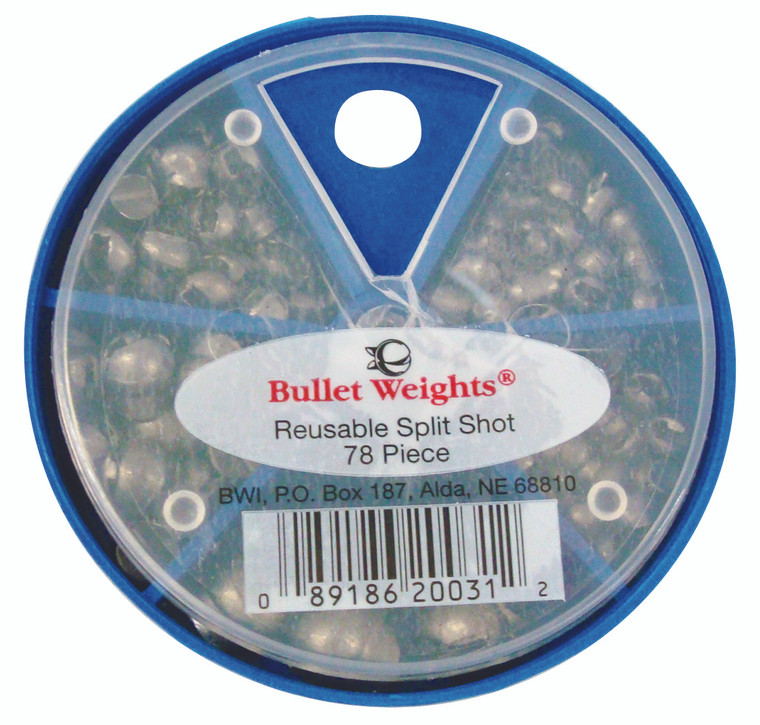 Bullet Weight Skillet Assort - Mini ReusableSplitShot 78p
