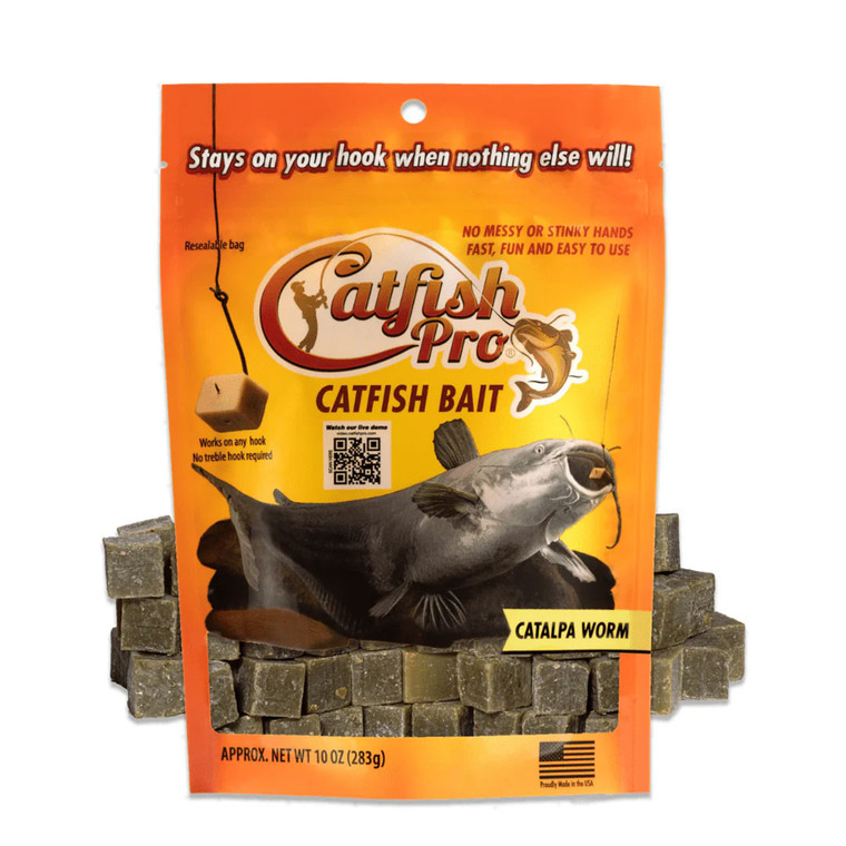 Catfish Pro - Catfish Bait - 10oz Catalpa Worm - 8887