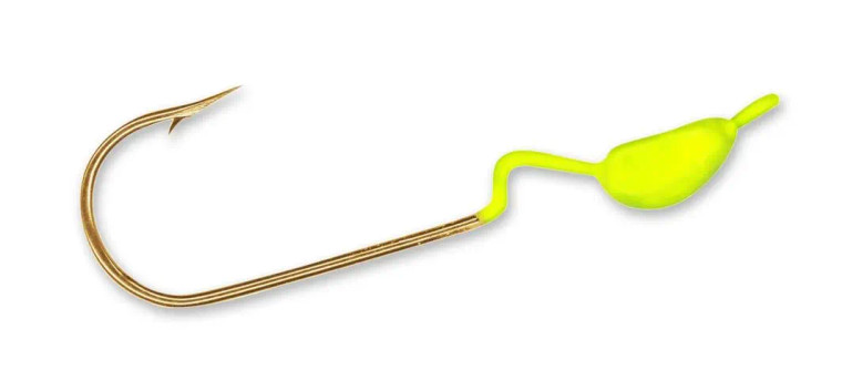 Charlie Brewer Crapp SlideHd - 1/16oz 1/0 Chartreuse 4pk