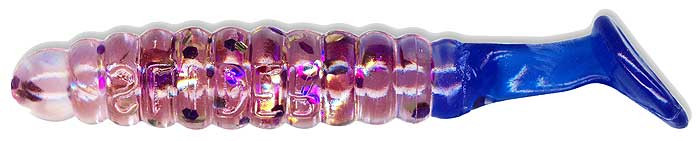 Charlie Brewer Crappie Grub - 1.5'' Wildcat/Blue Tail 15pk