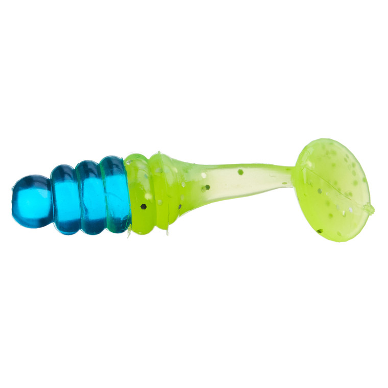 Charlie Brewer CrappSlidrGrb - 1'' Blue Ice/Chartreuse 15pk