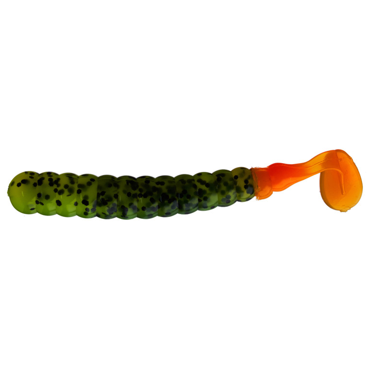 Charlie Brewer Grub - 3'' Chartreuse.Flk/Org 10pk