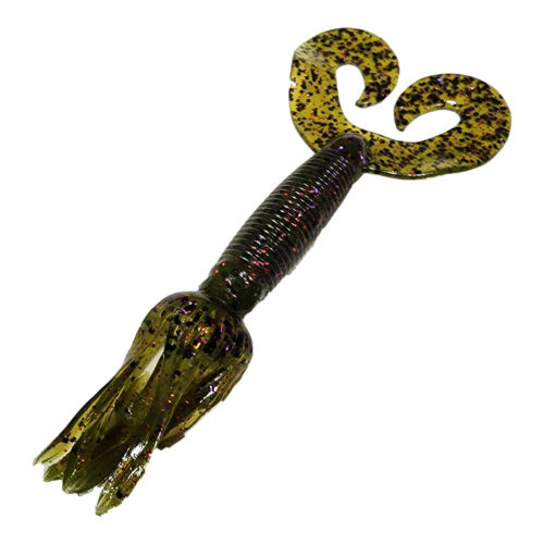 Chompers Skt Grub DoubleTail - 4'' Wtm Red/Purple Flk 10pk