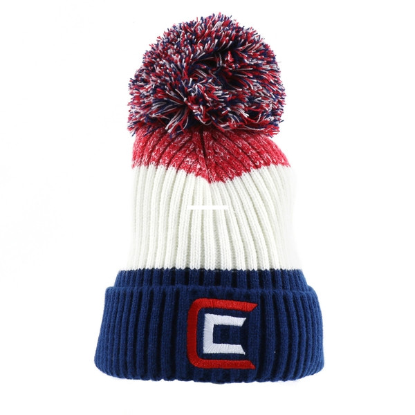 Clam Ice Armor Hat - Red White Blue Pom