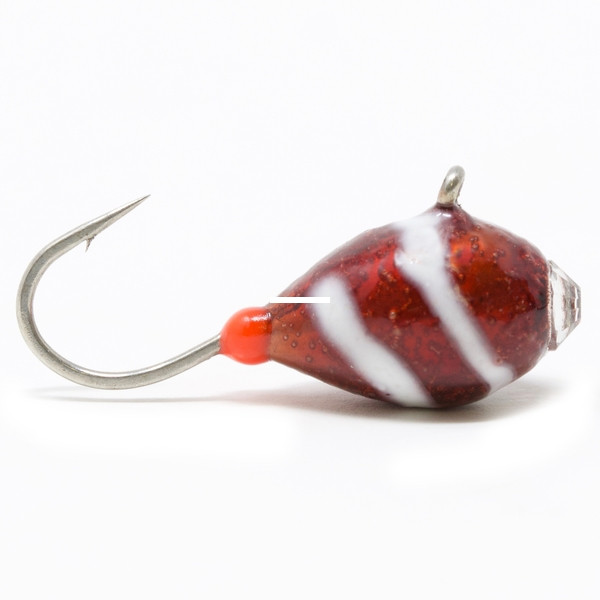 Clam Swirl Drop - #10 Red/Wht