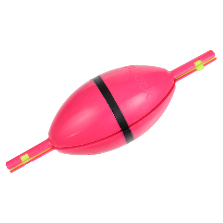 Clear Blue Slip Lock Bobber - Oval Small Pink Slip