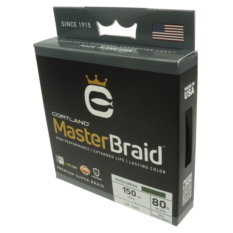 Cortland Master Braid - 150 yd Moss Green 80 lb