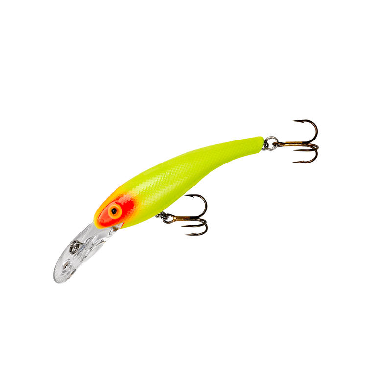 Cotton Cordell Wally Diver - 3.125'' Chartreuse/Red Eye