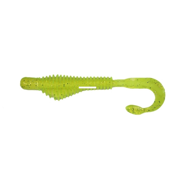 Custom Jigs - BFishinN MoxiRingie - 4'' Chartreuse/White