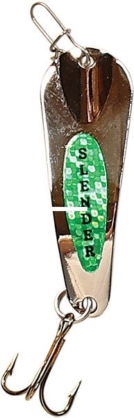 Custom Jigs - Slender Spoon - 1/16oz Gold;Lime Cht 1pk
