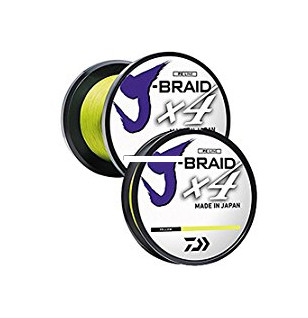 Daiwa J-Braid X4 - 300 yd Flo Yellow 8 lb